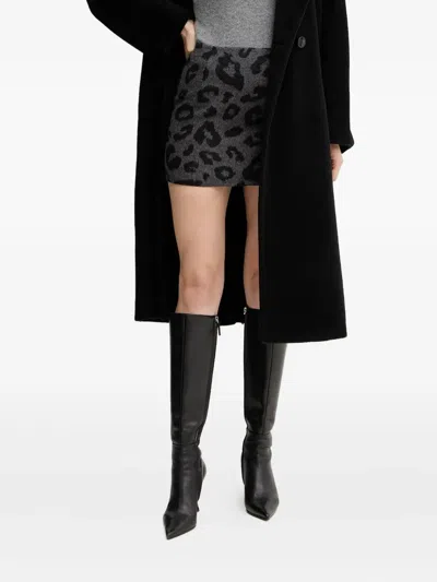 Silvian Heach Animal-print Zip Skirt In Multi