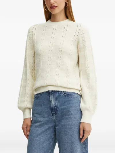 Silvian Heach Balloon-sleeve Sweater In Neutral