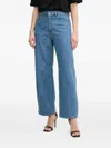 Silvian Heach Belted Jeans In Blue