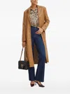 Silvian Heach Belted Lapels Coat In Burgundy