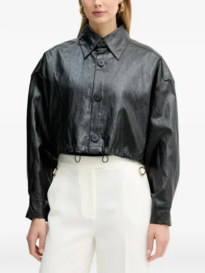 Silvian Heach Button Short Jacket In Black