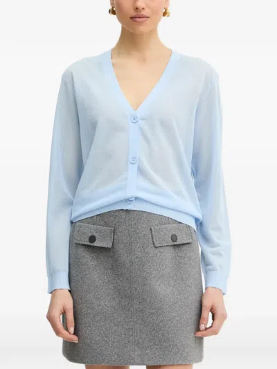 Silvian Heach Button V-neck Knitwear In Blue