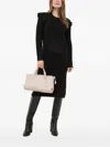Silvian Heach Cable-knit Ruffled Sweater In Black