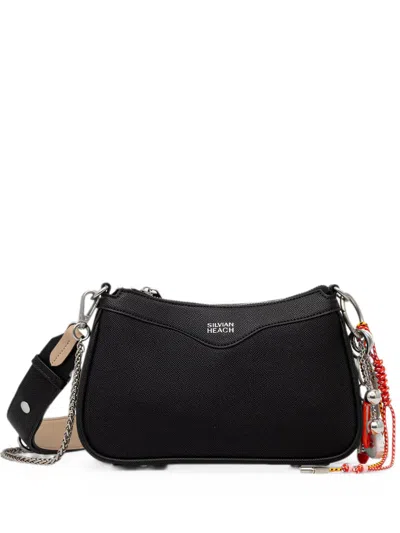 Silvian Heach Charm-detail Chain-link Shoulder Bag In Black