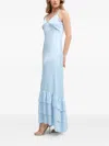 Silvian Heach Cross-back Maxi Dress In Blue