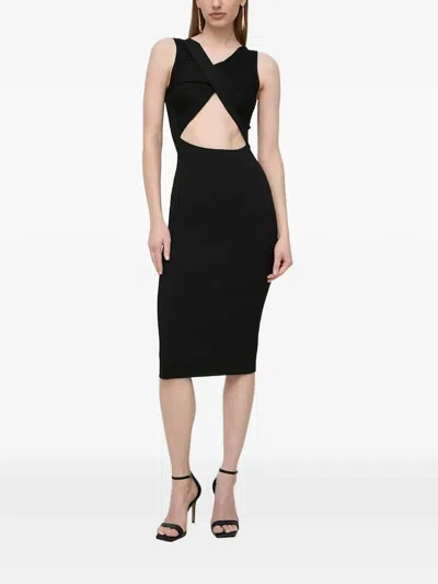 Silvian Heach Cut-out Midi Dress In Black