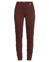 Silvian Heach Denim Woman Jeans Brown Size 28 Cotton, Elastane