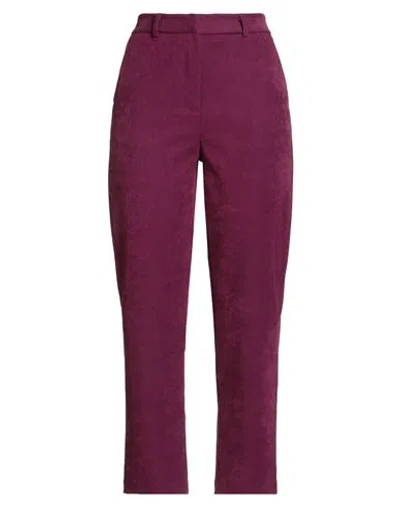 Silvian Heach Denim Woman Pants Mauve Size 10 Polyester, Elastane In Purple