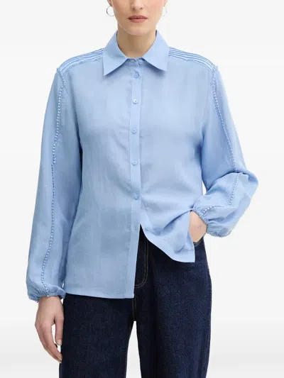 Silvian Heach Hemd Mit Details-besatz In Blue