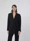 Silvian Heach Double-breasted Blazer Over In Nero