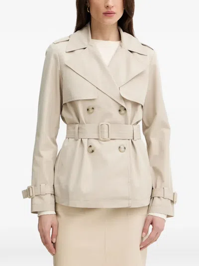 Silvian Heach Double-breasted Jacket In Neutral