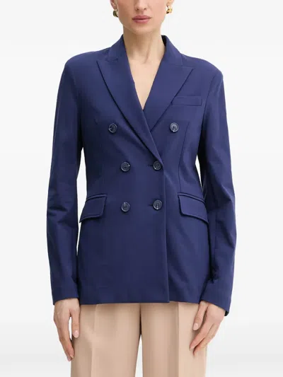 Silvian Heach Double-breasted Blazer In Blue