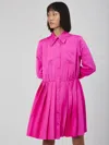 Silvian Heach Dress With Buttons And Pleats In Rosa