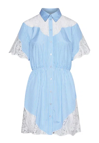 Silvian Heach Dress With Logo In Blue