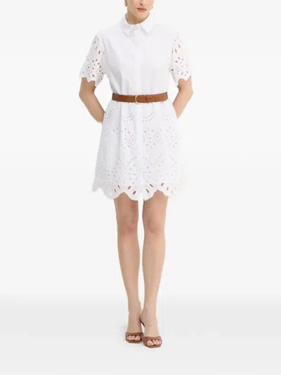 Silvian Heach Hemdkleid Mit Lochstickerei In White