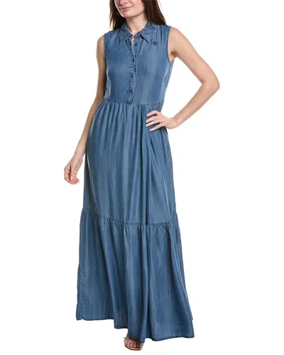 Silvian Heach Faril Maxi Dress In Blue