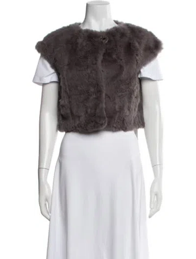 Pre-owned Silvian Heach Faux Fur Coat In Purple