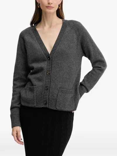 Silvian Heach Front-pockets Buttoned Cardigan In Gray