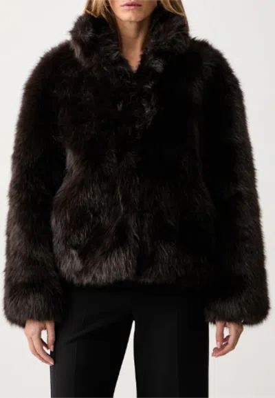 Silvian Heach Fur Coat In Brown
