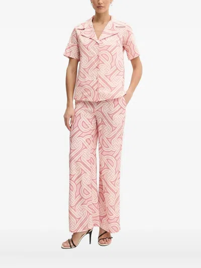 Silvian Heach Geometric-print Shirt In Pink