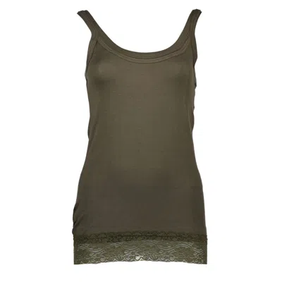 Silvian Heach Green Cotton Women Women's Tank