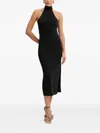 Silvian Heach Halterneck Midi Dress In Black