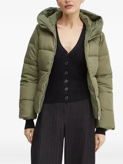 Silvian Heach Hooded Puffer Jacket In Green