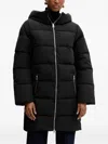 Silvian Heach Hooded Zip Coat In Black