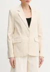 Silvian Heach Single-breasted Notched-lapels Blazer In Neutral
