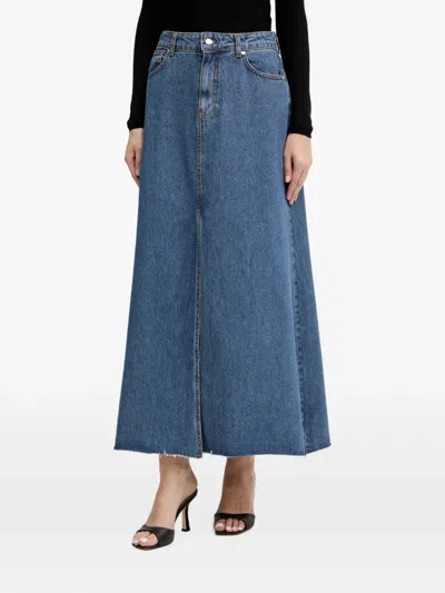 Silvian Heach Kebe Denim Skirt In Blue