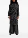 Silvian Heach Leopard-print Pocket Coat In Gray