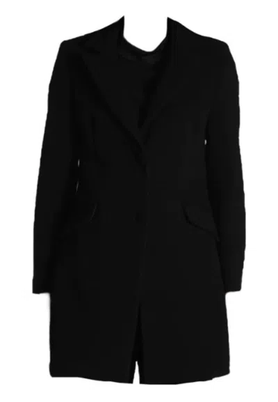 Silvian Heach Long Coat Dress In Nero