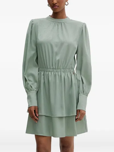 Silvian Heach Long-sleeve Dress In Green