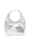 Silvian Heach Metallic Ring-handle Tote Bag In Silver