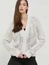 Silvian Heach Mohair Cardigan In Bianco