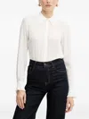 Silvian Heach Pleated-collar Shirt In White