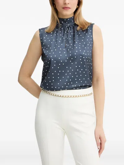 Silvian Heach Polka-dot Blouse In Blue