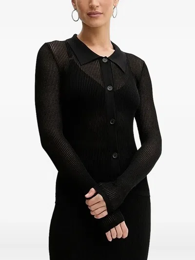 Silvian Heach Polo-neck Mini Dress In Black