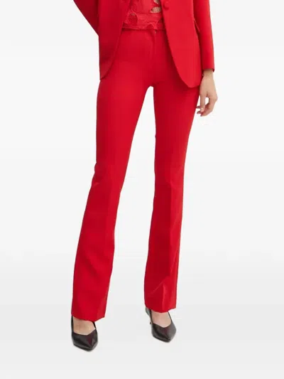 Silvian Heach Reif Pressed-crease Flared Trousers In Red