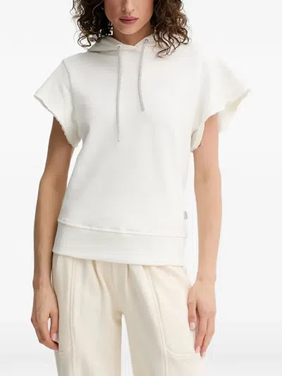 Silvian Heach Rhinestone Frayed Hoodie In Gray