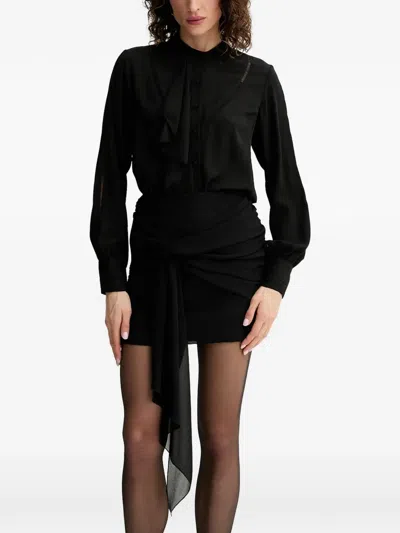 Silvian Heach Ruffled Blouse In Black
