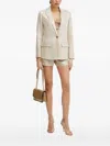 Silvian Heach Sequin-embellished Single-breasted Blazer In Neutral