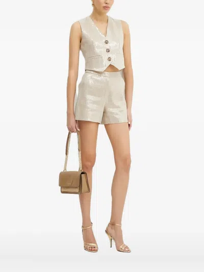 Silvian Heach Sequin-embellished Vest In Neutral
