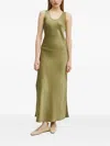 Silvian Heach Side-split Maxi Dress In Green
