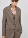 Silvian Heach Single-breasted Jacket In Marrone