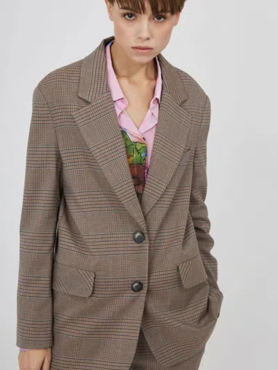 Silvian Heach Single-breasted Jacket In Marrone