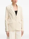 Silvian Heach Single-breasted Notched-lapels Blazer In Neutral