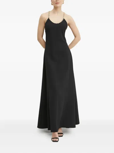 Silvian Heach Strap-embellished Maxi Dress In Black