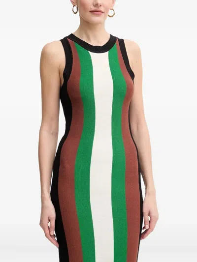 SILVIAN HEACH STRIPE FRINGE DRESS