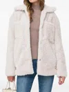 Silvian Heach Teddy-fleece Belted Jacket In White